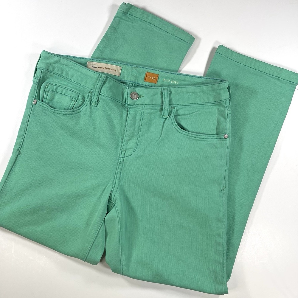 Anthropologie Pilcro & The Letterpress Skinny Jean Green‎ Size 29